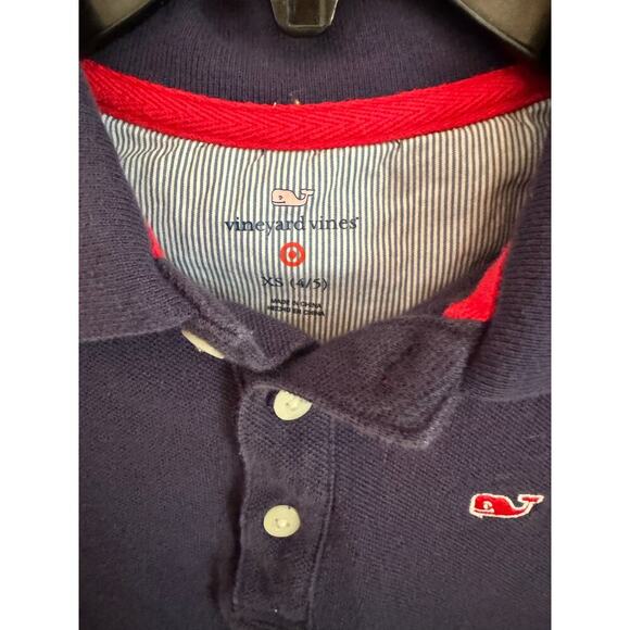 Vineyard vines for Target navy blue pique short sleeve polo size 4/5 - Picture 2 of 5